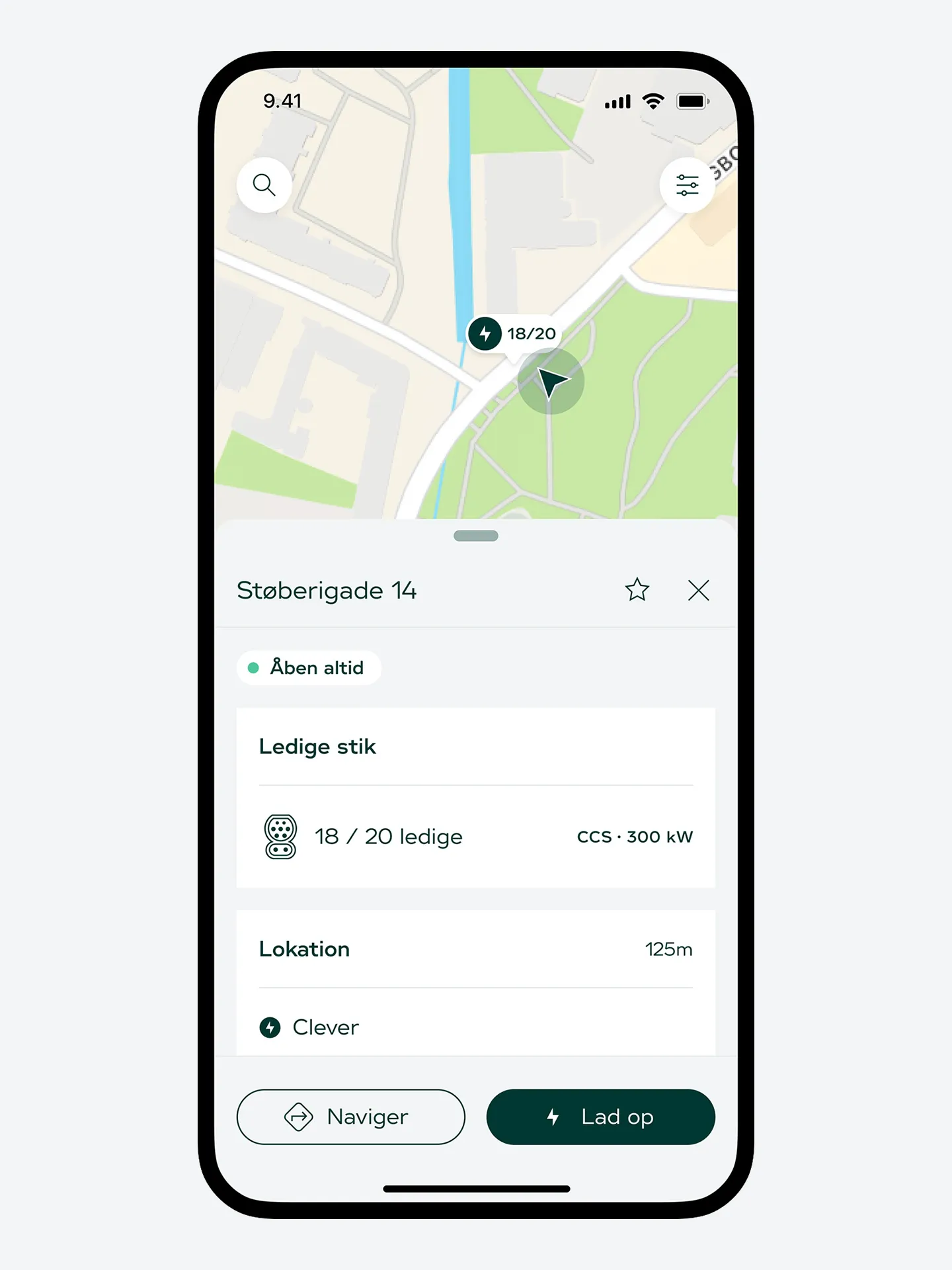app map poi Prags Boulevard 10 start opladning