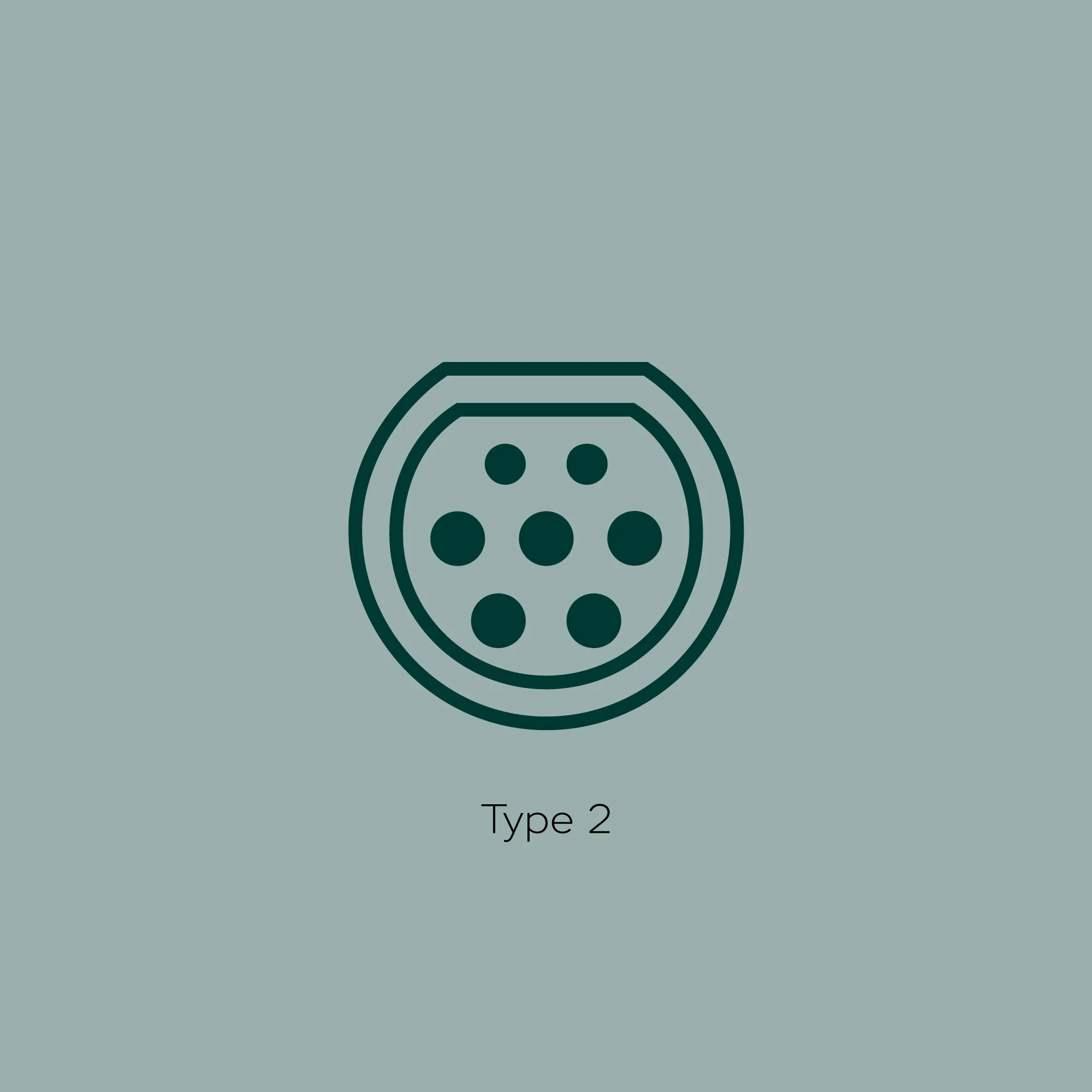 Illustration af Type 2 stik