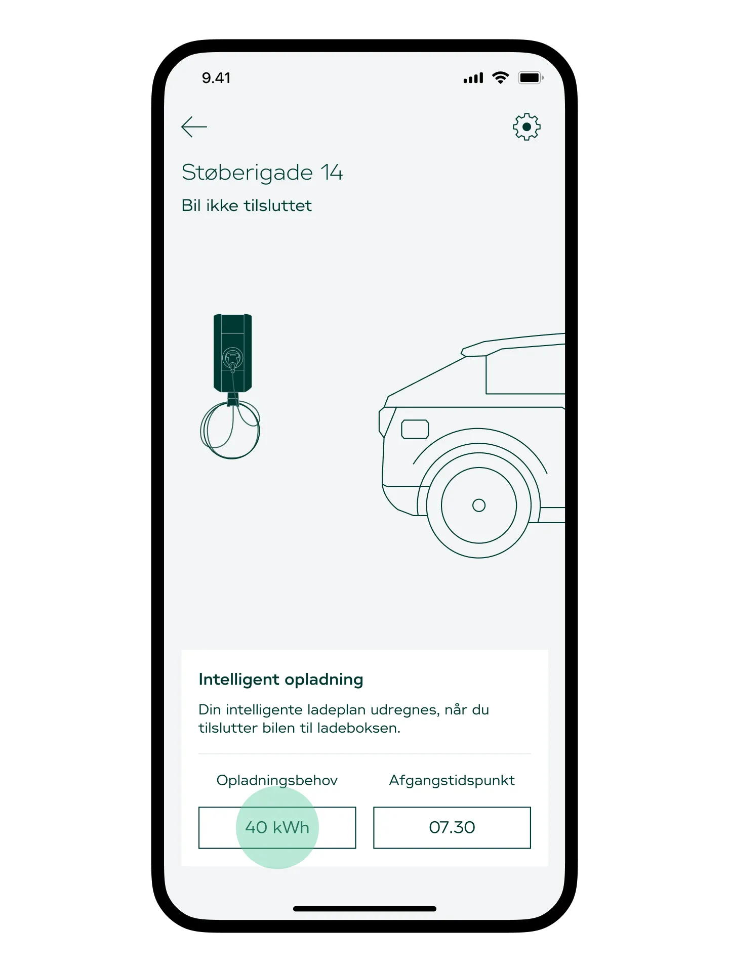 Indstil et opladningsbehov